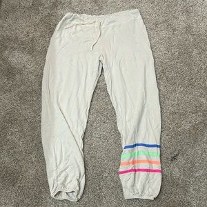 Sundry Sweatpants with rainbow stripes